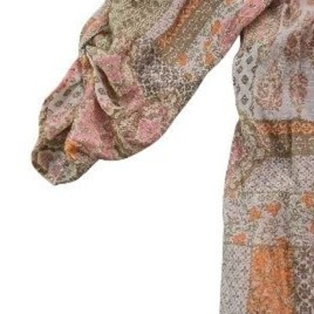 Women's Ruby Rd. Multicolor Boho Patchwork Blouse… - image 5